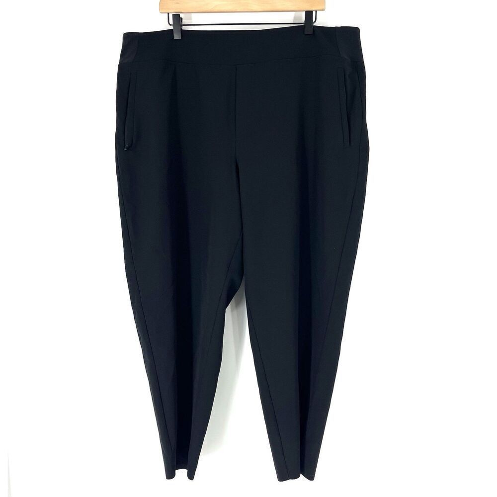 Athleta Endless High Rise Pants Size 20 Womens Black Pull On Travel Stretch